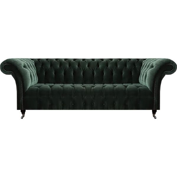 Divano A Tre Posti Da Salotto Divano Imbottito Arredo Tessile Chesterfield-image