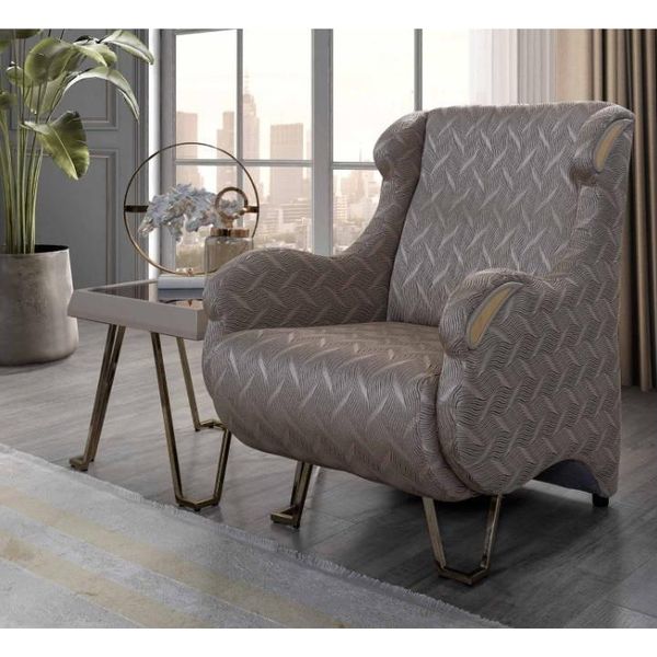 Tauper Poltrona Di Design Imbottita Di Lusso Salotto Monoposto Moderno-image