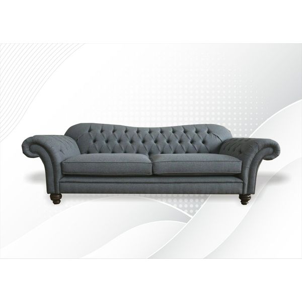 Grande Divano Imbottito Chesterfield Design Divano Di Lusso 4 Posti Divano Tessile Divano-image