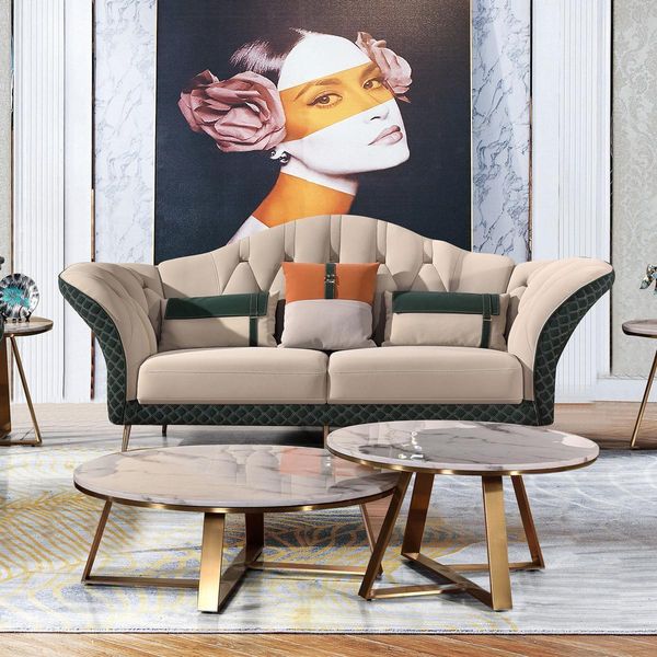 Set Di Divani Di Design Divano In Pelle 321 Posti Divano Moderno Zona Giorno Nuovo-image