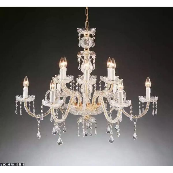 Lampadario Di Lusso Lampadario Di Cristallo Lampadario A Sospensione Lampadario A Soffitto Moderno-image