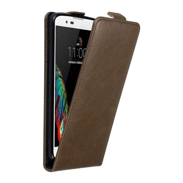 Cadorabo Cover Per Lg K10 2016 Cover Protettiva In Marrone Flip Case Custodia Del Telefono Cellulare Cover-image
