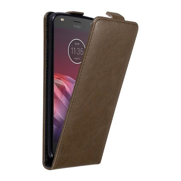 Custodia Cadorabo Per Motorola Moto Z2 Cover Protettiva In Marrone Custodia Flip Per Telefono Cellulare Custodia Cover-image