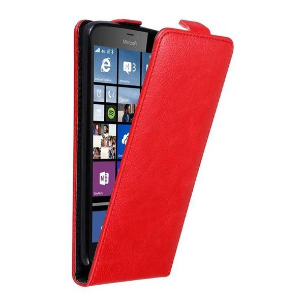 Cadorabo Cover Per Nokia Lumia 640 Xl Cover Protettiva In Rosso Flip Case Custodia Per Telefono Cellulare Case Cover-image