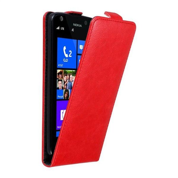 Cadorabo Cover Per Nokia Lumia 925 Cover Protettiva In Rosso Flip Case Custodia Per Telefono Cellulare Case Cover-image