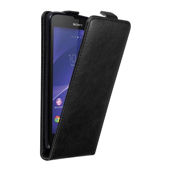 Custodia Cadorabo Per Sony Xperia T3 Cover Protettiva In Nero Custodia Flip Per Telefono Cellulare Custodia Cover-image