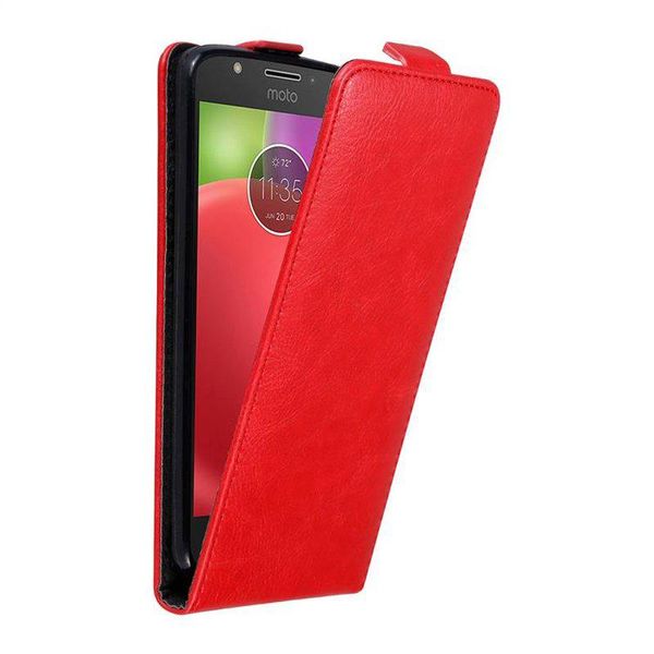 Custodia Cadorabo Per Motorola Moto E4 Cover Protettiva In Rosso Custodia Flip Per Telefono Cellulare Custodia Cover-image