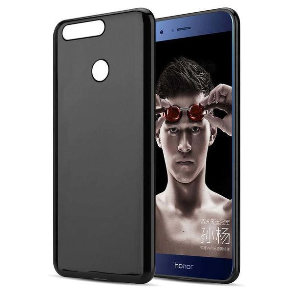 Cadorabo Cover Per Honor V9 Cover Protettiva In Nero Custodia Protettiva In Silicone Tpu Cover Case-image