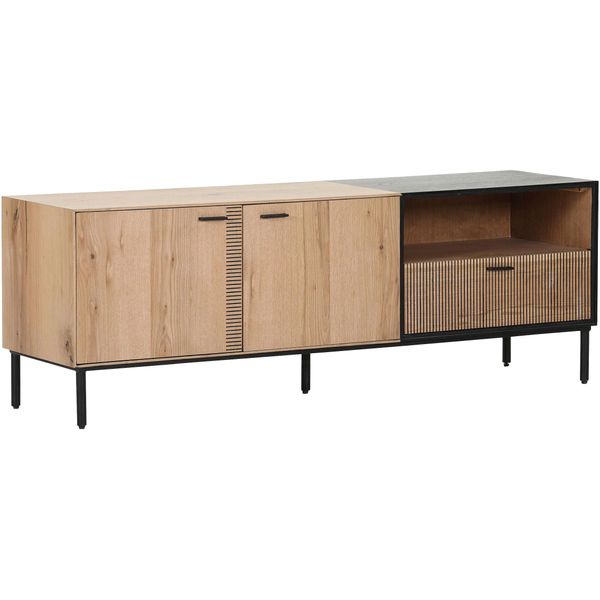 Lowboard Gutmann Factory, Braun (Braun, Schwarz), B:160Cm H:55Cm T:43Cm, Mdf, Sideboards, Lowboard-image