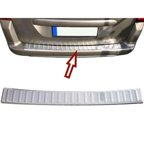 Protezione Paraurti In Acciaio Inox Per Citroen Berlingo Ii, Partner Tepee, Con Bordo Smussato-image