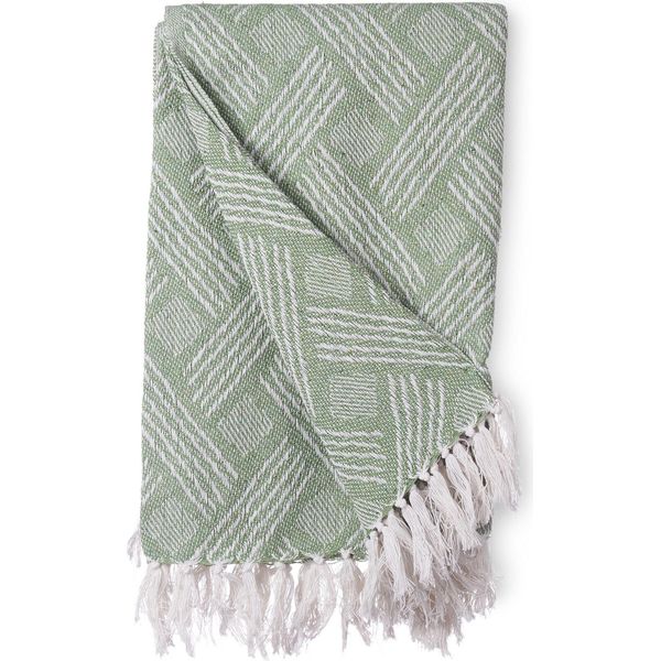 Coperta Mova Con Frange 100% Cotone, 125 X 150 Cm-image