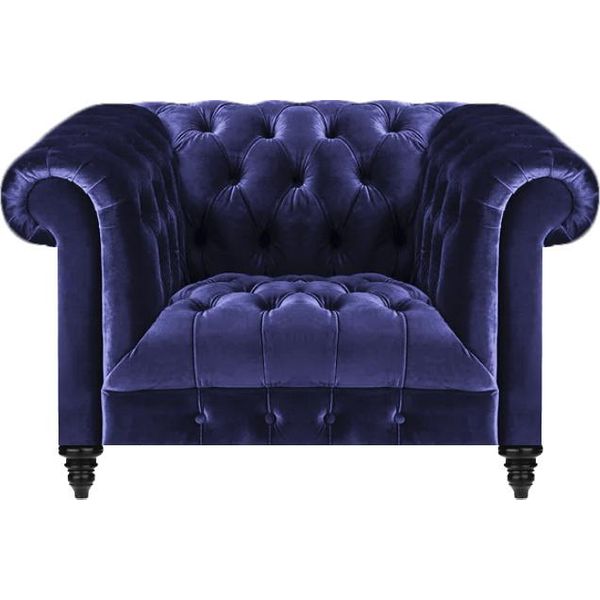 Poltrona Chesterfield Nuova Poltrona Imbottita Poltrona D'arredo Tessile Soggiorno-image