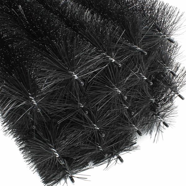 Wiltec 24 M Spazzola Per Grondaie 20X120 Cm Ø 12 Cm Per La Protezione Delle Foglie, Protezione Delle Martore, Protezione Degli Uccelli, 20 Pezzi Bruco Per Grondaie-image