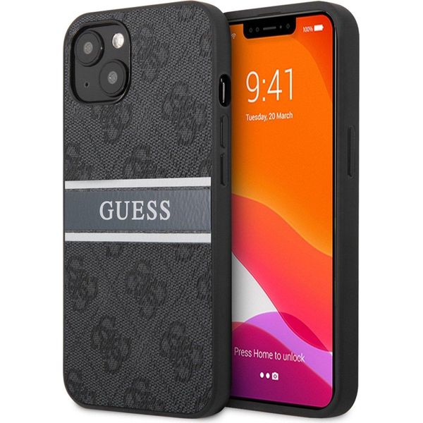 Guess Guhcp13S4Gdgr Custodia Rigida Per Iphone 13 Mini 5,4Szary/Grigio 4G Stripe-image