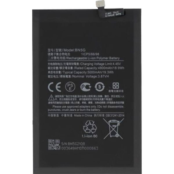 Clappio, Batteria Di Ricambio Per Xiaomi Redmi 10C, Batteria Supplementare Da 5000Mah, Nero-image