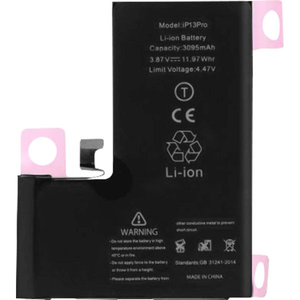 Clappio, Batteria Di Ricambio Per Apple Iphone 13 Pro 3095Mah Chip Ti Integrato, Nero-image