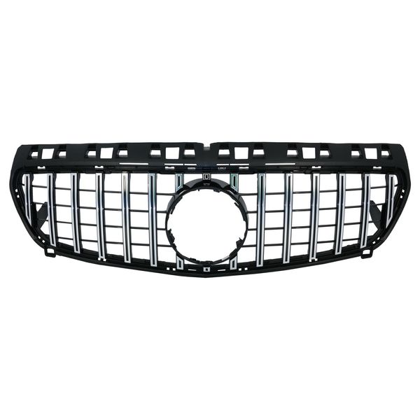Griglia Radiatore Per Mercedes A W176 12-08.15 A45 GT-R Panamericana Look Nero Cromo-image
