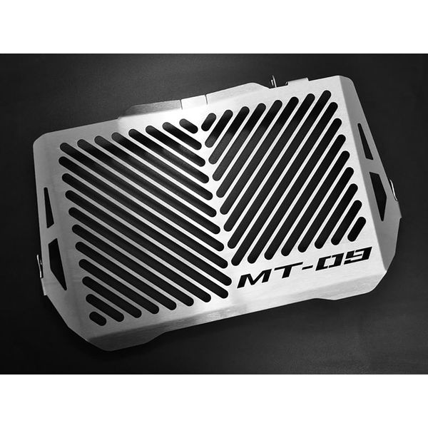 Copriradiatore Zieger Compatibile Con Yamaha MT-09 Tracer Design Logo Argento-image