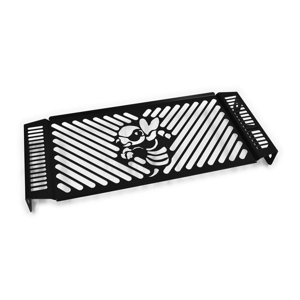 Copriradiatore Zieger Compatibile Con Suzuki Sv 1000 N / S Bj 2003-07 Ape Nero-image
