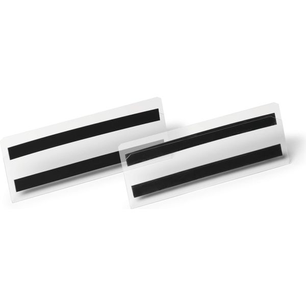 Durable Buste Per Identificazione Con Bande Magnetiche Hard Cover 1/2 A5 Orizzontale, 10 Pezzi, Trasparente, 119719-image