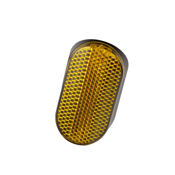 Riflettore Adesivo Per Forcella "Curved Shorty"" Giallo - Omologato E E Autoadesivo - Per Forcella 38-40 Mm"-image