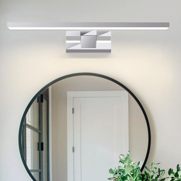 Zmh Led Lampada A Specchio Lampada A Specchio Bianco 2Pcs Lampada Da Parete IP44 Luce Da Parete Bianco Neutro 4000K Luce A Prova Di Umidità 8W 40CM Per Cantina Cucina Armadio-image