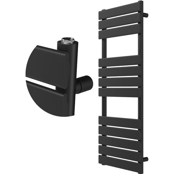 Granitan | Radiatore Da Bagno Oslo - 120X45 Cm - Nero - Design Moderno - Facile Installazione E Manutenzione-image