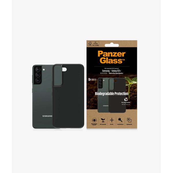 Custodia Biodegradabile Panzerglass Per Samsung Galaxy S22+ - Nero-image