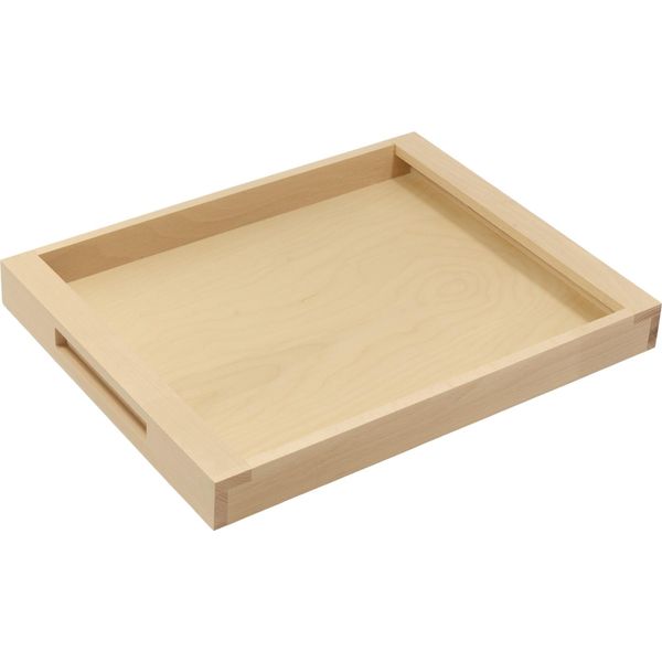 Piatto Da Portata In Legno, Vassoio Per Camerieri, 45X35 Cm, Colore Naturale-image