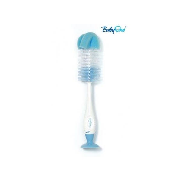 Babyono Spazzola Per Biberon Con Ventosa - Blu-image