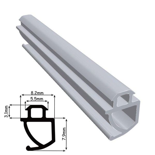 Guarnizione Di Gomma Per Finestre S-1693 Epdm 50M Grigio Profilo Di Tenuta Per Finestre E Porte-image