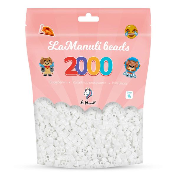 La Manuli 2000 Midi Iron-On Perline Bianco Ø 5 Mm Perline Perline-image
