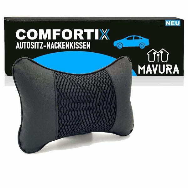 Comfortix Cuscino Poggiatesta Auto Supporto Collo Cuscino Poggiatesta In Pelle-image