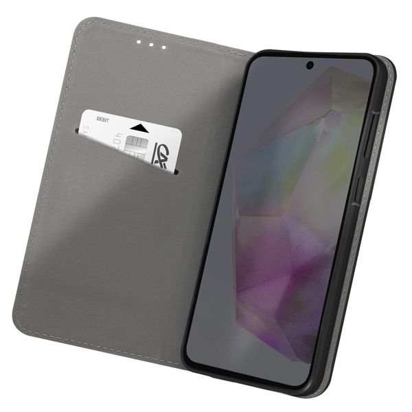 Akashi, Custodia Flip Con Funzione Stand Per Samsung Galaxy A55 5G, Nero-image