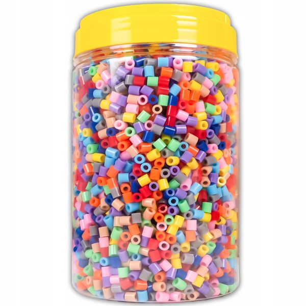 Perline Stirabili La Manuli - 5000 Pezzi In Scatola, Formato Midi 5Mm, Incluse 2 Pinzette, Perline A Innesto, Set Di Ricarica Perline Artigianali Compatibile Con Ogni Marca Di Perline-image