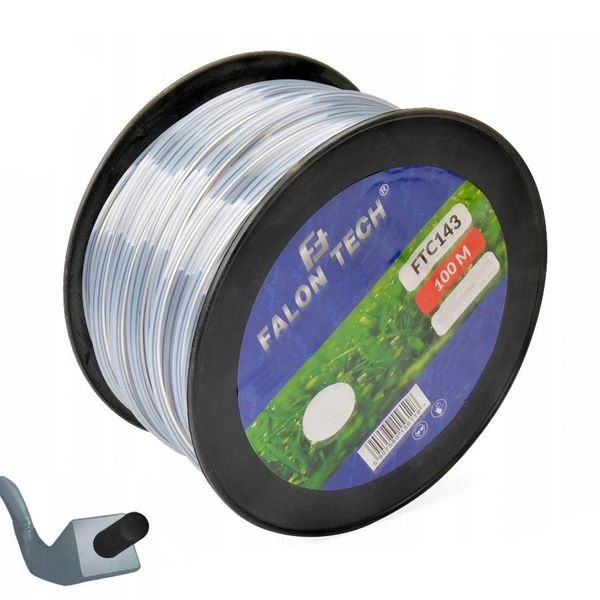100 M Di Filo Quadrato Da 2,4 Mm Con Anima Rinforzata Per Decespugliatori Fuxtec Einhell Stihl-image