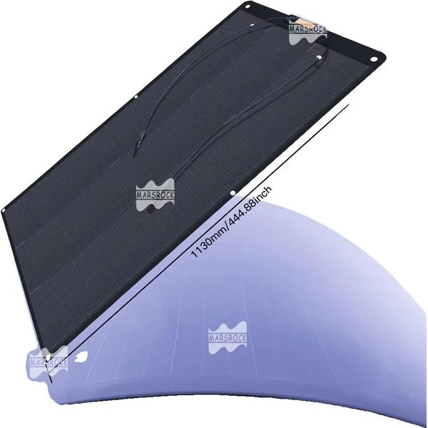 Pannello Solare Mars Rock 100W, Alta Efficienza, Design Semi-Flessibile, Moduli Solari Da 100 W-image