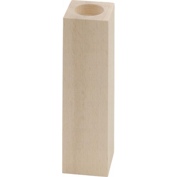 Portacandele 20X6 Cm Rettangolare In Legno Di Faggio 1 Pezzo-image