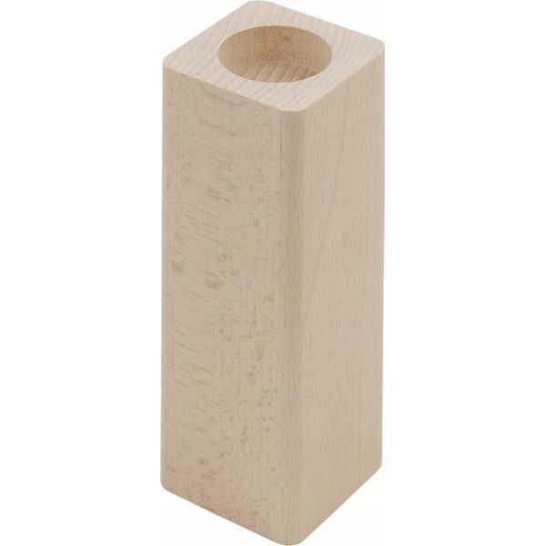 Portacandele 16X6 Cm In Legno Di Faggio Con Angoli Arrotondati 1 Pezzo-image