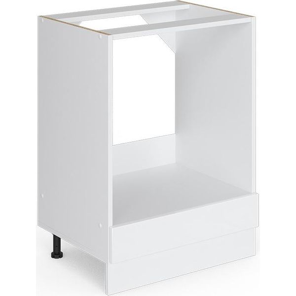 Vicco Mobile Per Forno Da Incasso R-Line, 60 Cm , Pt Antracite, Bianco Lucido/Bianco-image