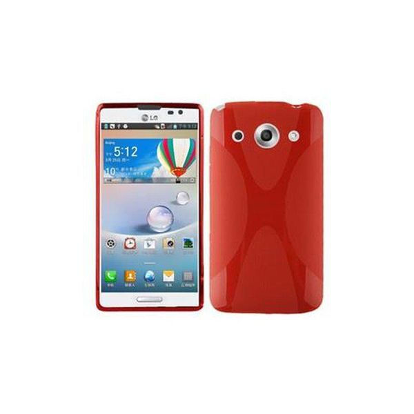 Cadorabo Custodia Per Telefono Cellulare Per Lg Optimus G Pro In Rosso Cover Tpu Silicone Back Cover Case-image