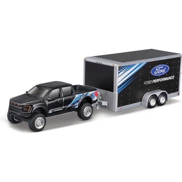 Maisto - Design Tow & Go, Rimorchio Per Auto Ford F-150 Svt Raptor Del 2021, 1:64-image
