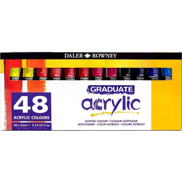 Set Di Colori Acrilici Daler Rowney Graduate 48 X 22 Ml-image