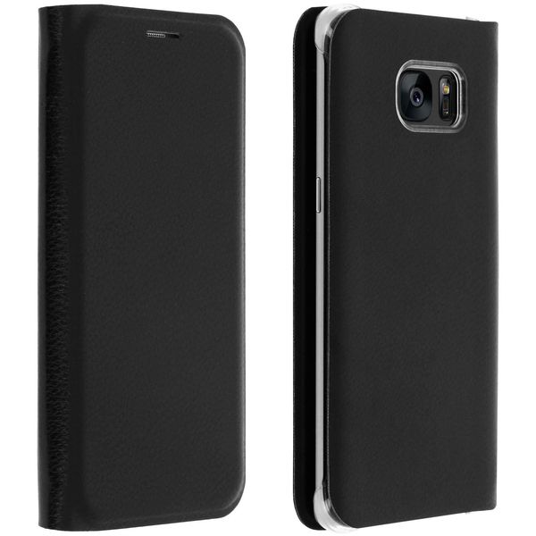 Avizar, Custodia Protettiva Flip Book Cover Per Samsung Galaxy S7 Edge, Nero-image