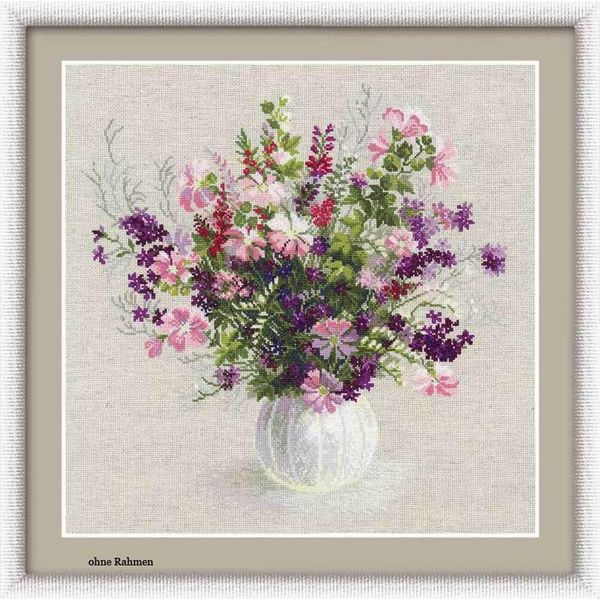 Set Di Ricami Riolis A Punto Croce "Bouquet Estivo"", Motivo Di Conteggio"-image