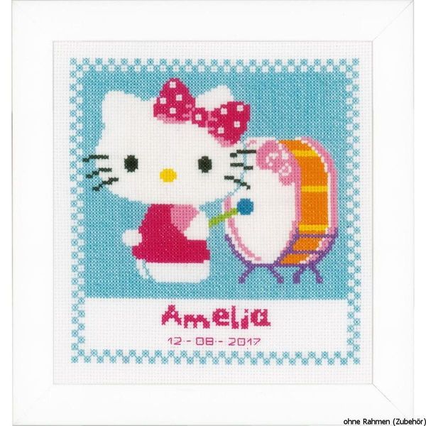 Modello Fuori Produzione Vervaco Confezione Da Ricamo Con Schema Di Conteggio "Hello Kitty Musiziert"" (Hello Kitty Suona La Musica)"-image