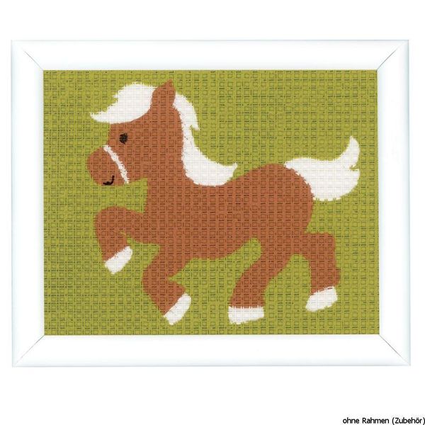 Kit Ricamo Vervaco "Pony Marrone"", Disegno Di Ricamo Disegnato"-image