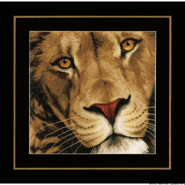 Lanarte Set Punto Croce "Re Degli Animali Aida"", Schema Di Conteggio"-image