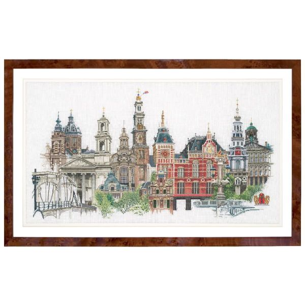 Thea Gouverneur Kit Punto Croce "Amsterdam Evenweave"", 79X50Cm"-image