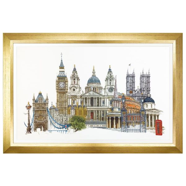 Thea Gouverneur Kit Punto Croce "Londen Evenweave"", 79X50Cm"-image